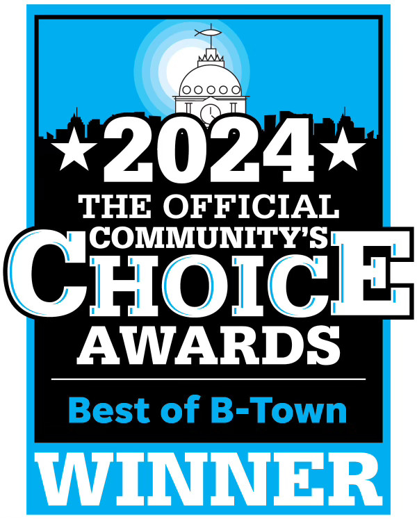 a blue and black sign with white text '2024 Choice Awards Winner'